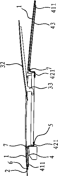 Installing structure of sliding roof on full glass roof of vehicle