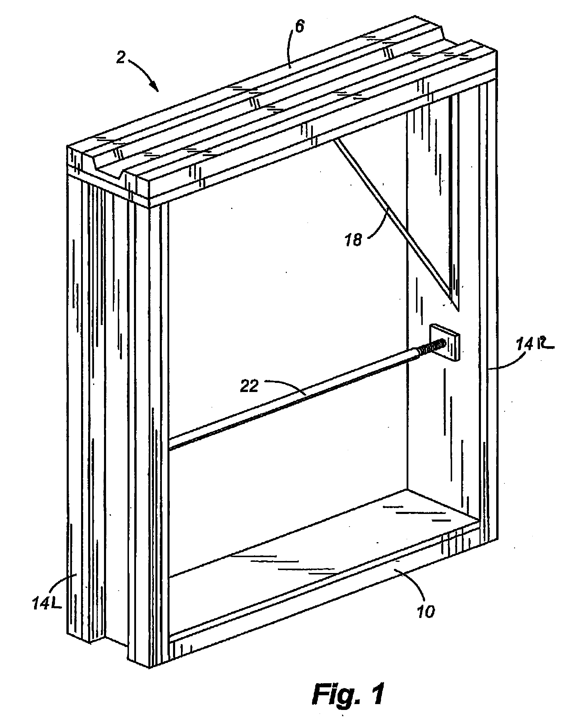 Apparatus and method for forming an opening in a concrete wall system