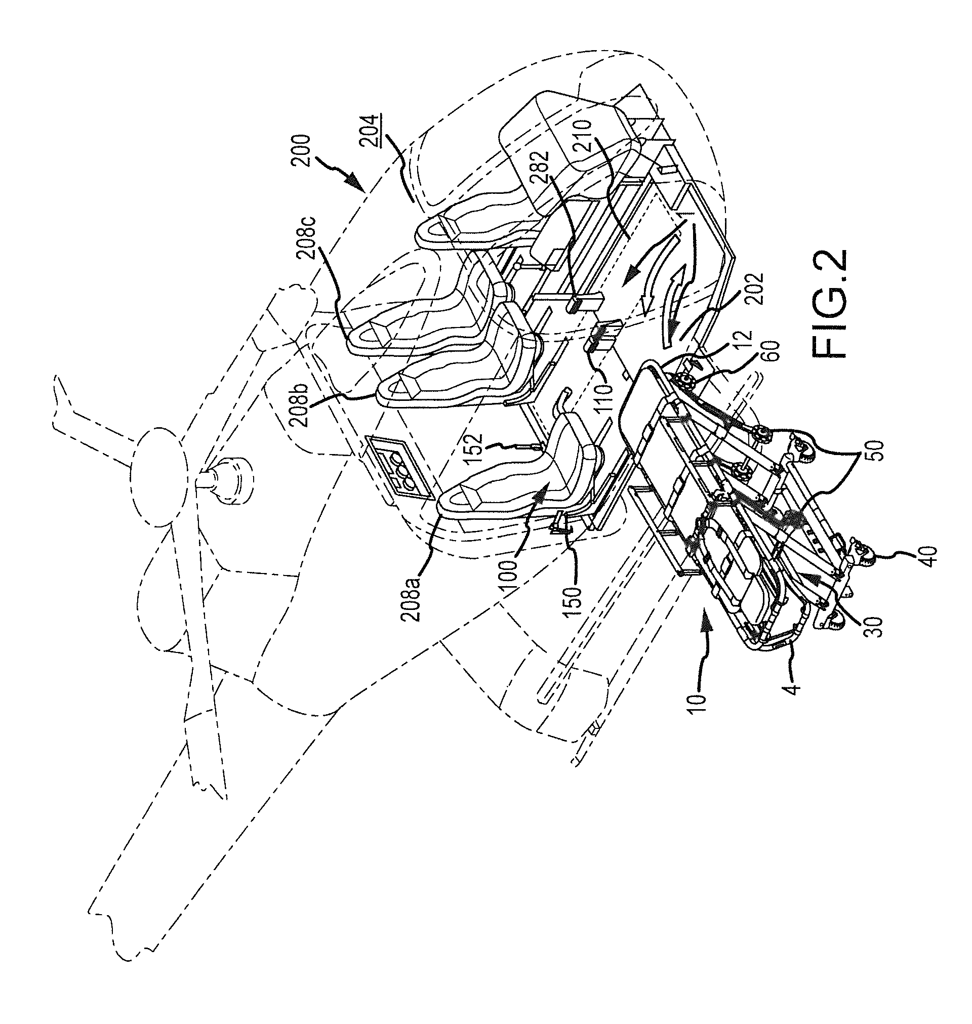 Roll-on, foldable litter and patient handling system for emergency transport vehicles