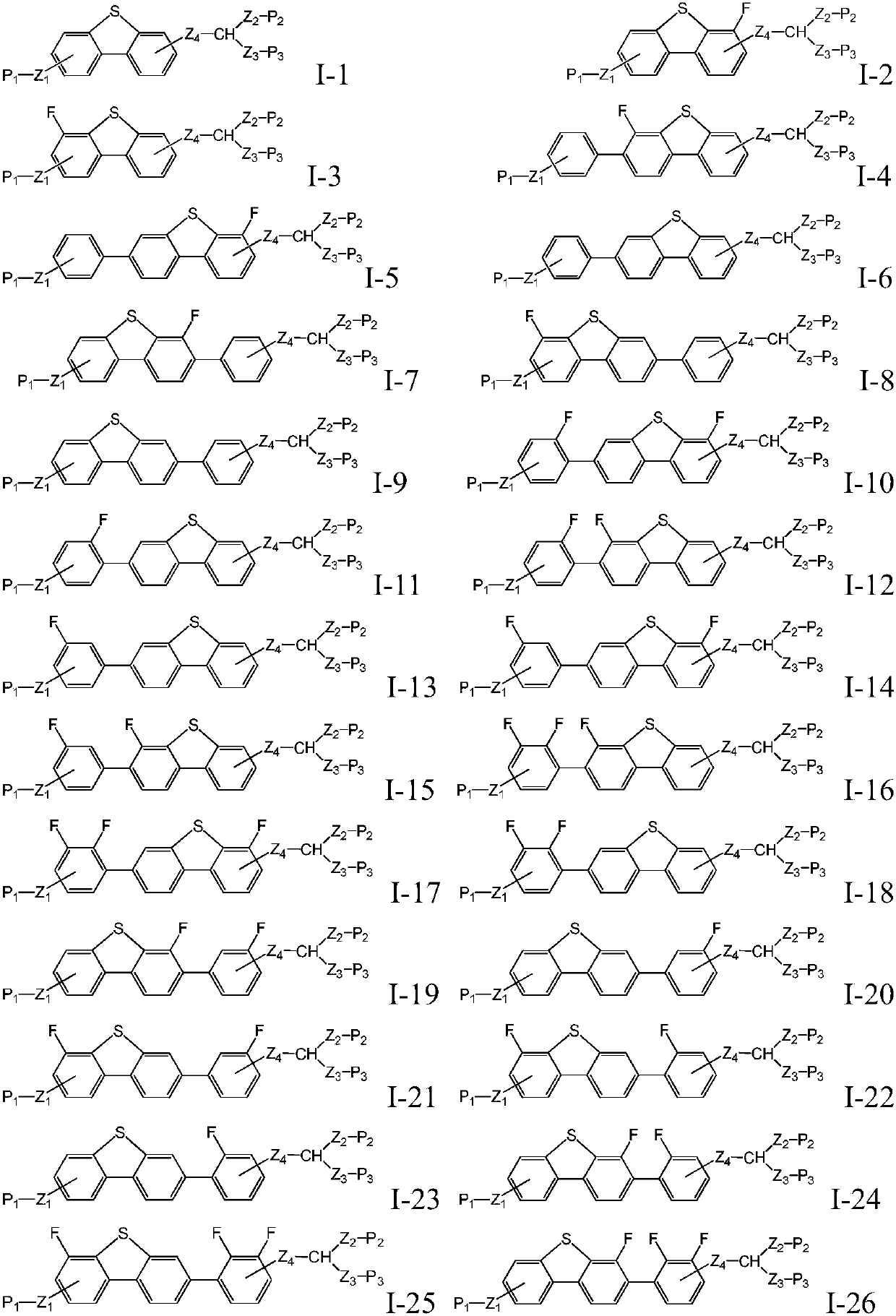 Dibenzothiophene polymerizable compound and application thereof