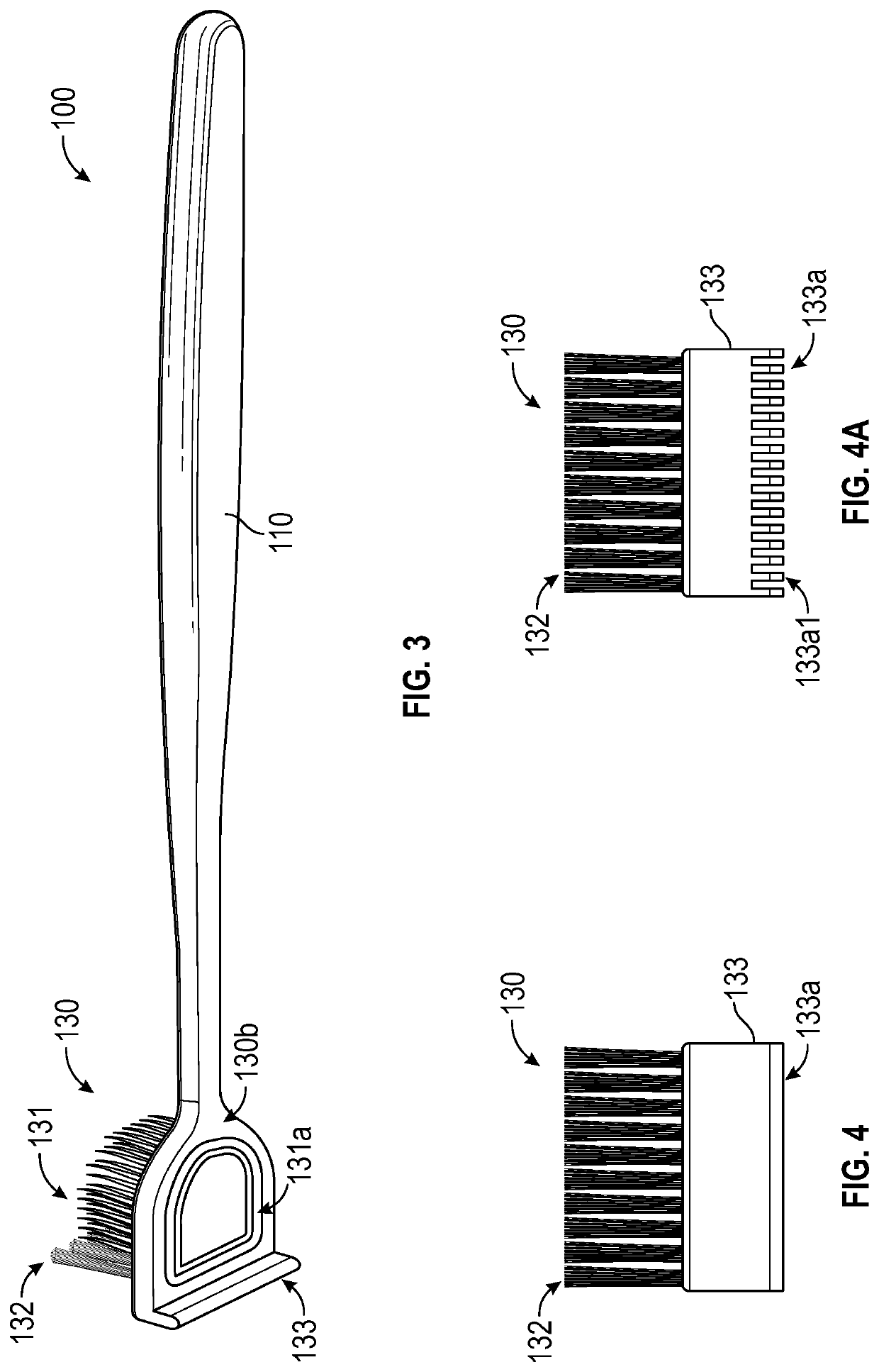 Tongue brush having bristles emanating from one surface and a tongue scraper emanating from an opposing surface