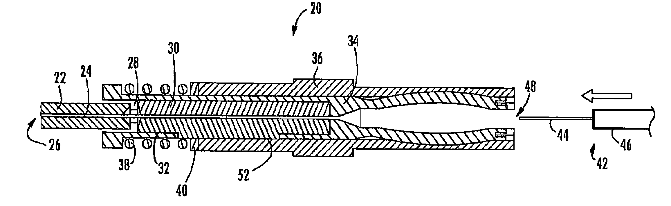 Mechanical splice connector with sequential splice and strain relief