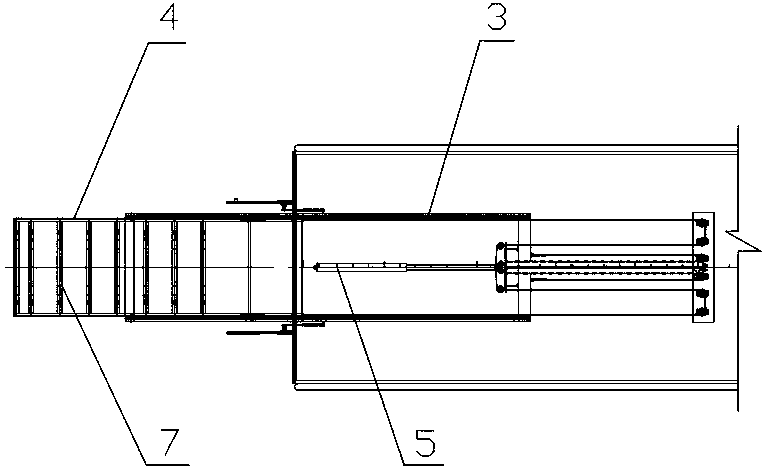 Stern ramp type placing and recycling device for aquatic floating bodies