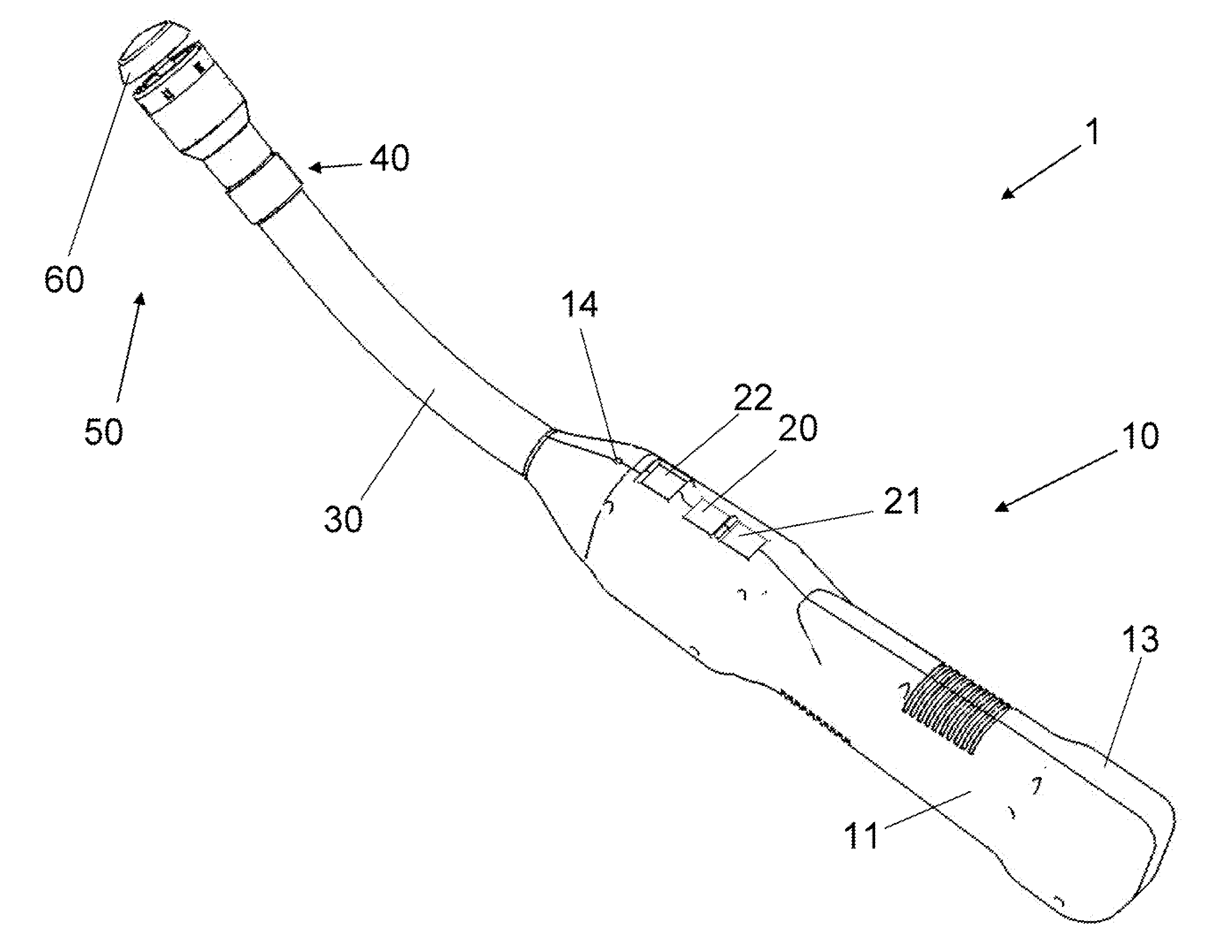 Electrically self-powered surgical instrument with manual release