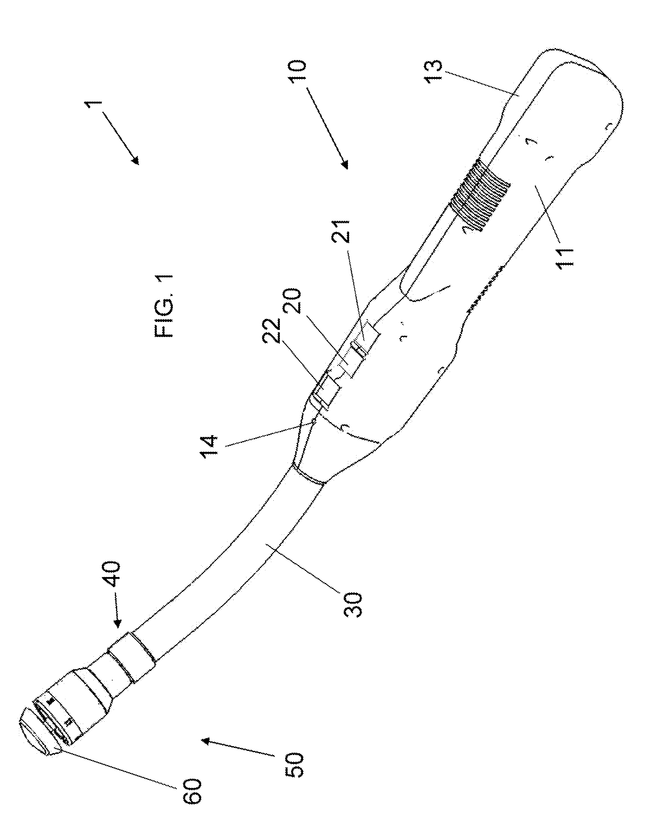 Electrically self-powered surgical instrument with manual release