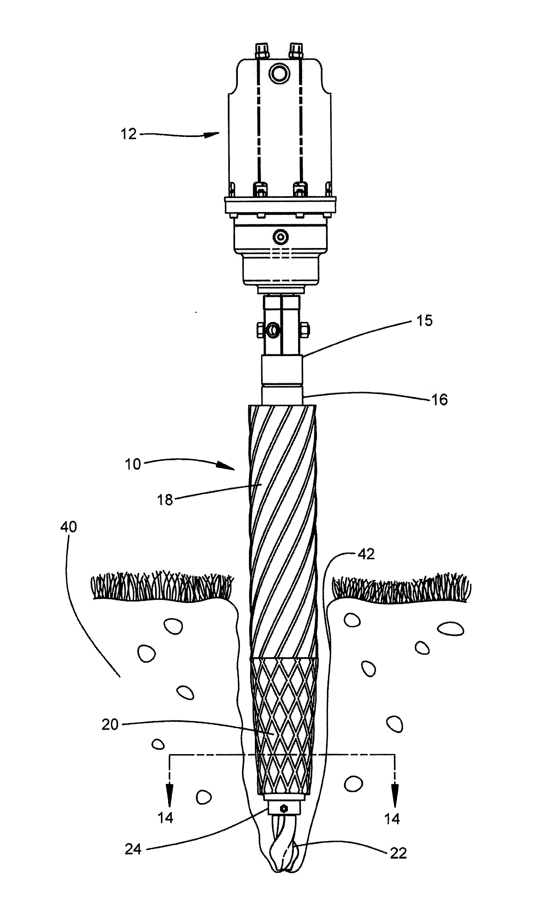 Auger for digging holes