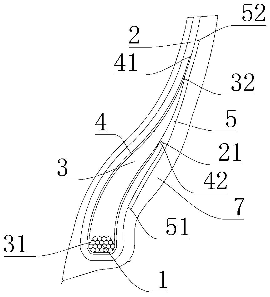 Steel wire carcass passenger tire bead structure