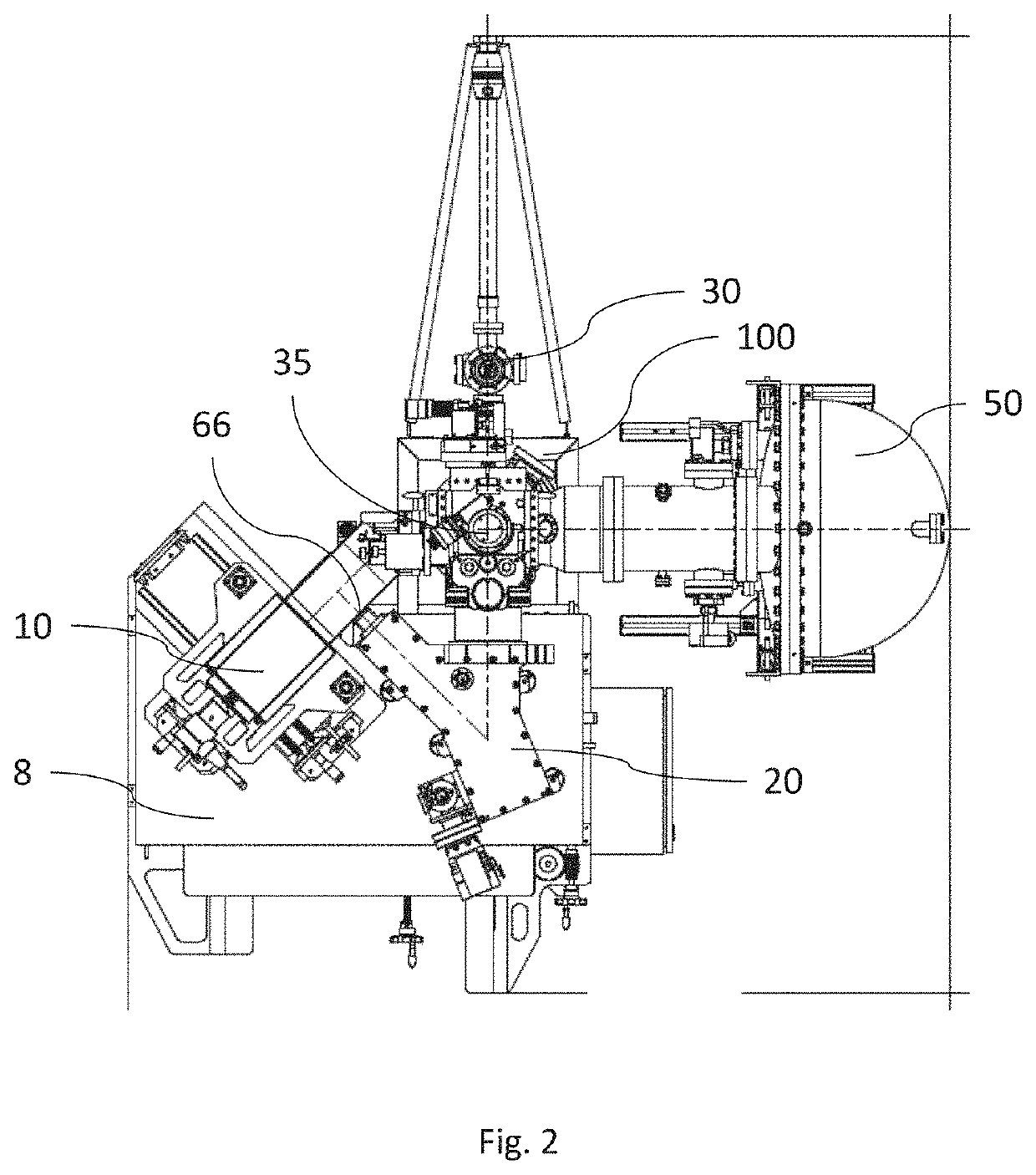 Hard x-ray photoelectron spectroscopy arrangement and system