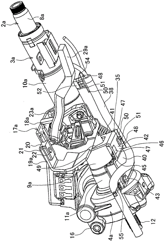 Impact absorbing steering device