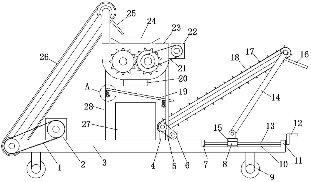 Building rubbish recycling device