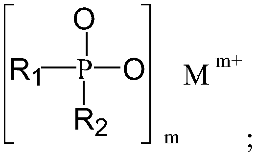 Low-corrosivity dialkyl phosphinate composition and application thereof