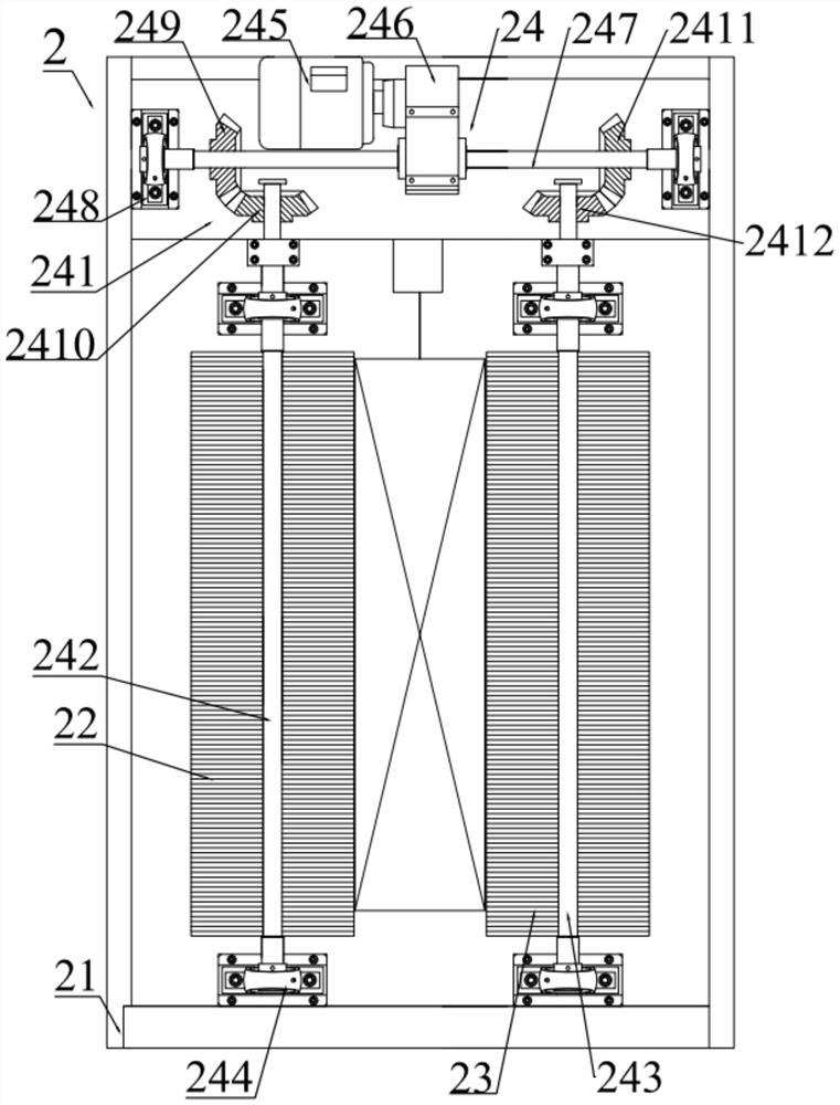 Electrostatic spraying device for cabinet cold-rolled steel plate and working method thereof