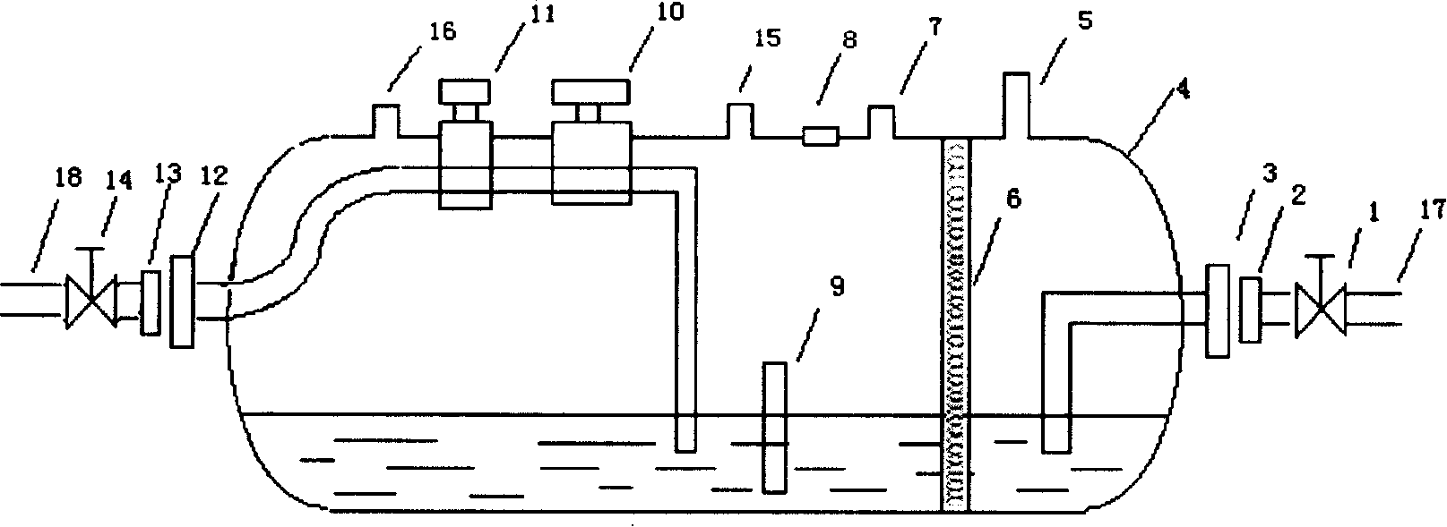 Common part afflux assembly of refrigerating device