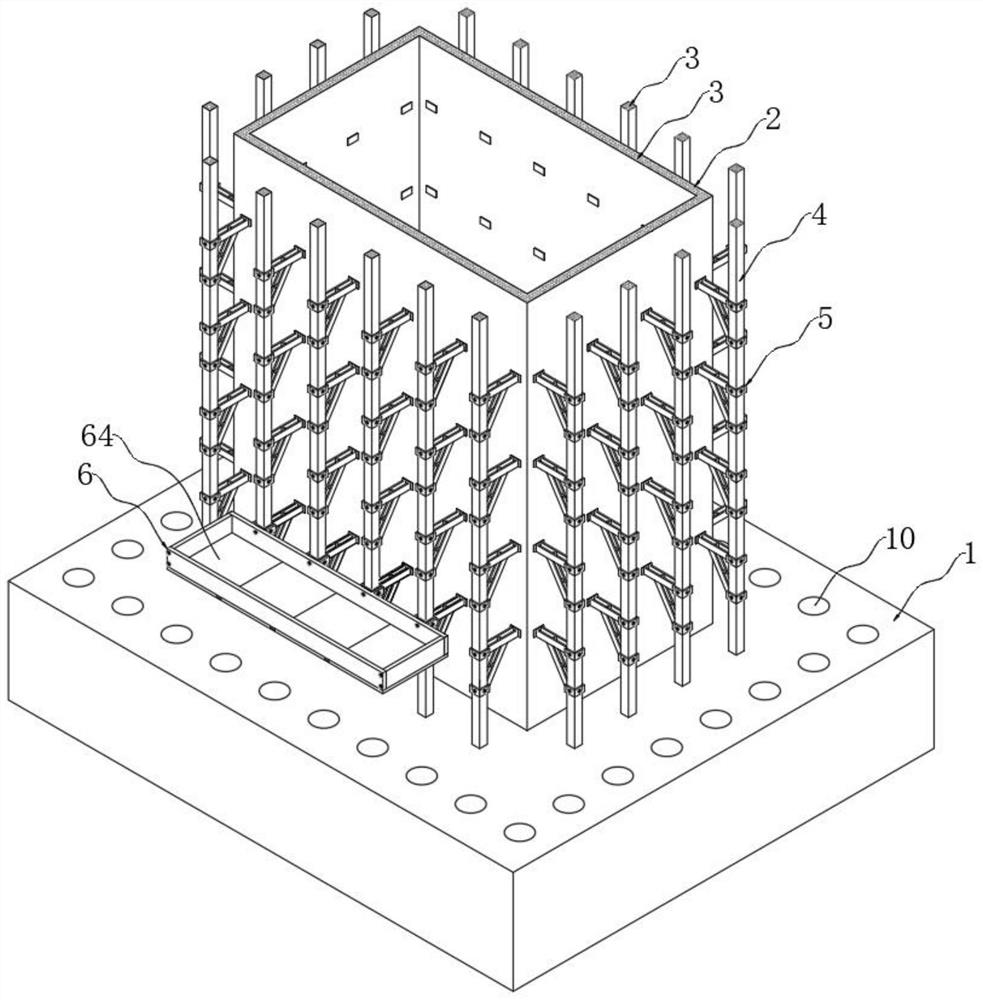 A kind of building structure system of high-rise building shear wall cylinder with external extension wall cap