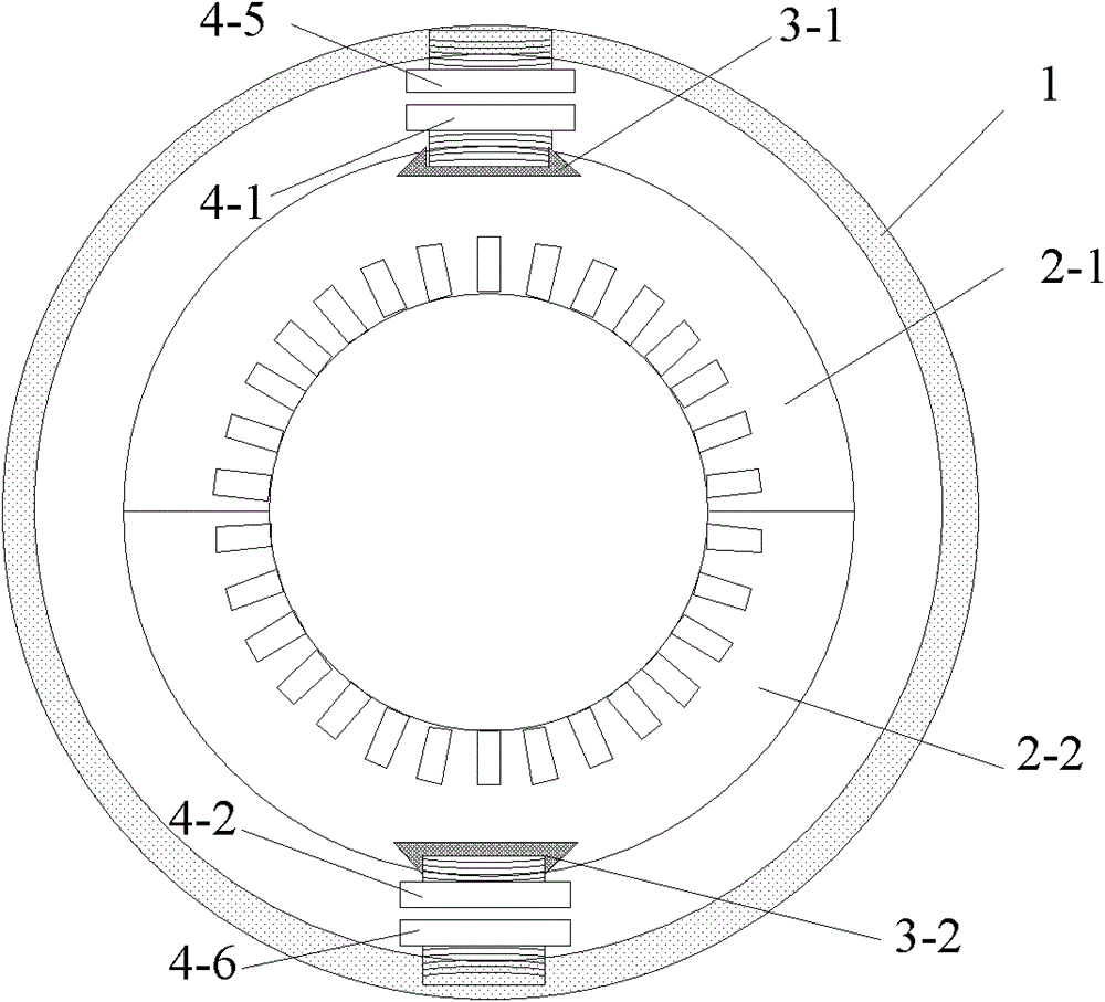 Motor stator structure for flux weakening speed regulation