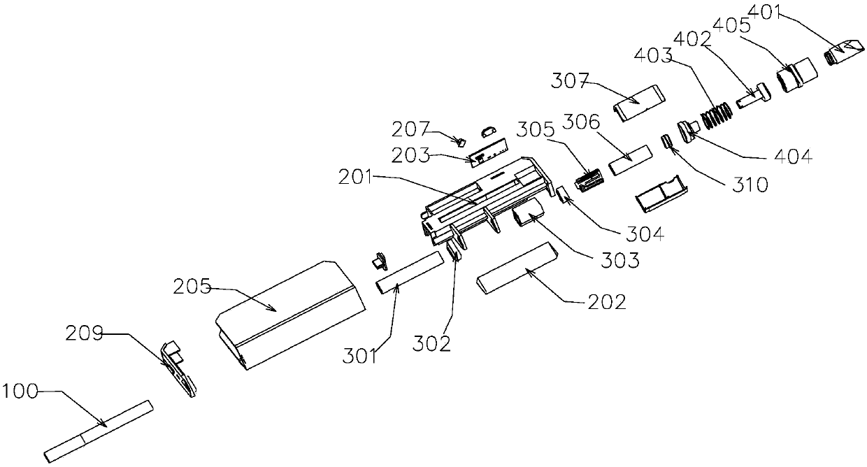 Heating non-burning cigarette convenient for exit of cigarette rod