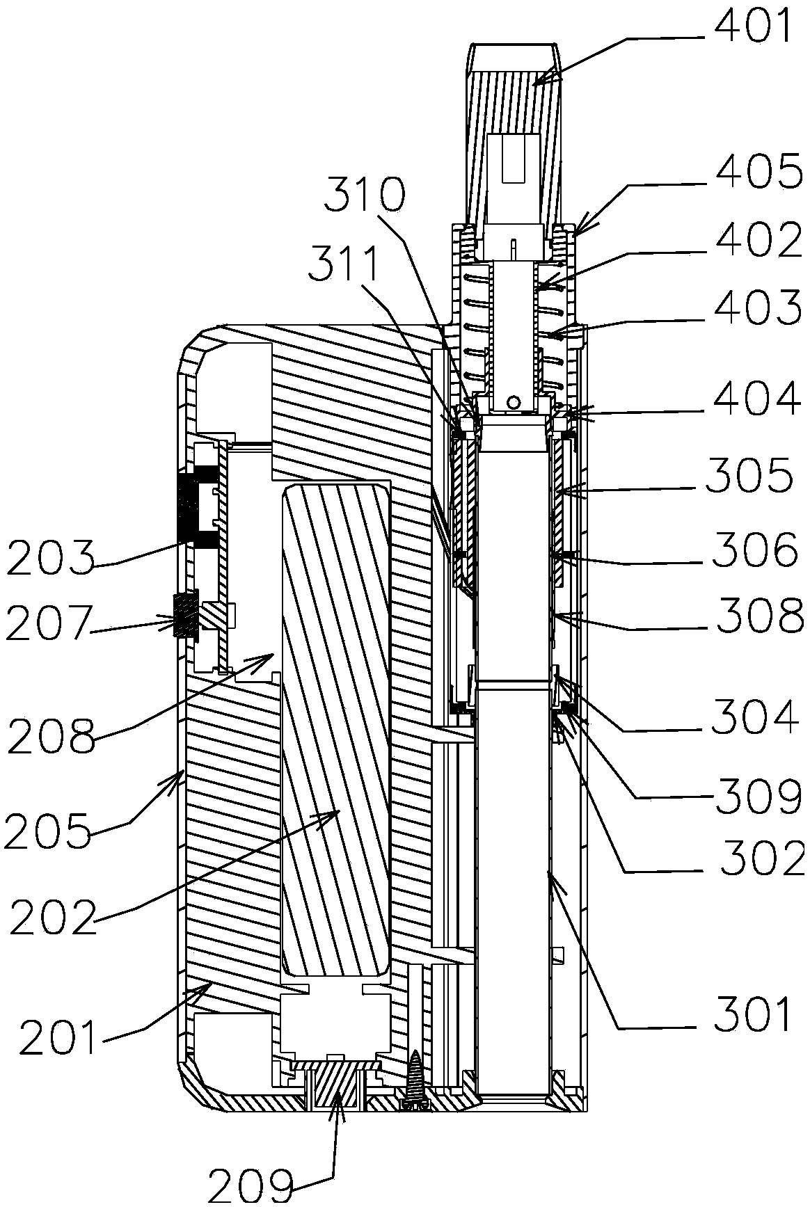 Heating non-burning cigarette convenient for exit of cigarette rod