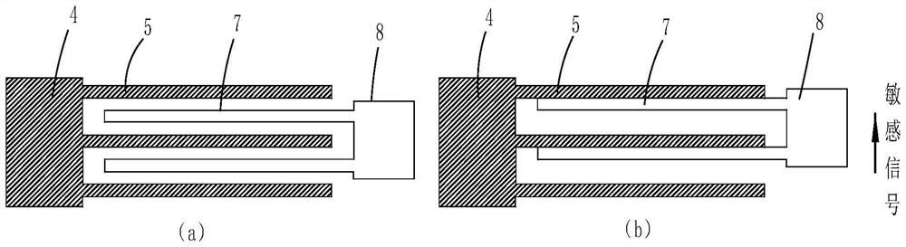 Micromechanical detection structure capable of preventing electrostatic attraction