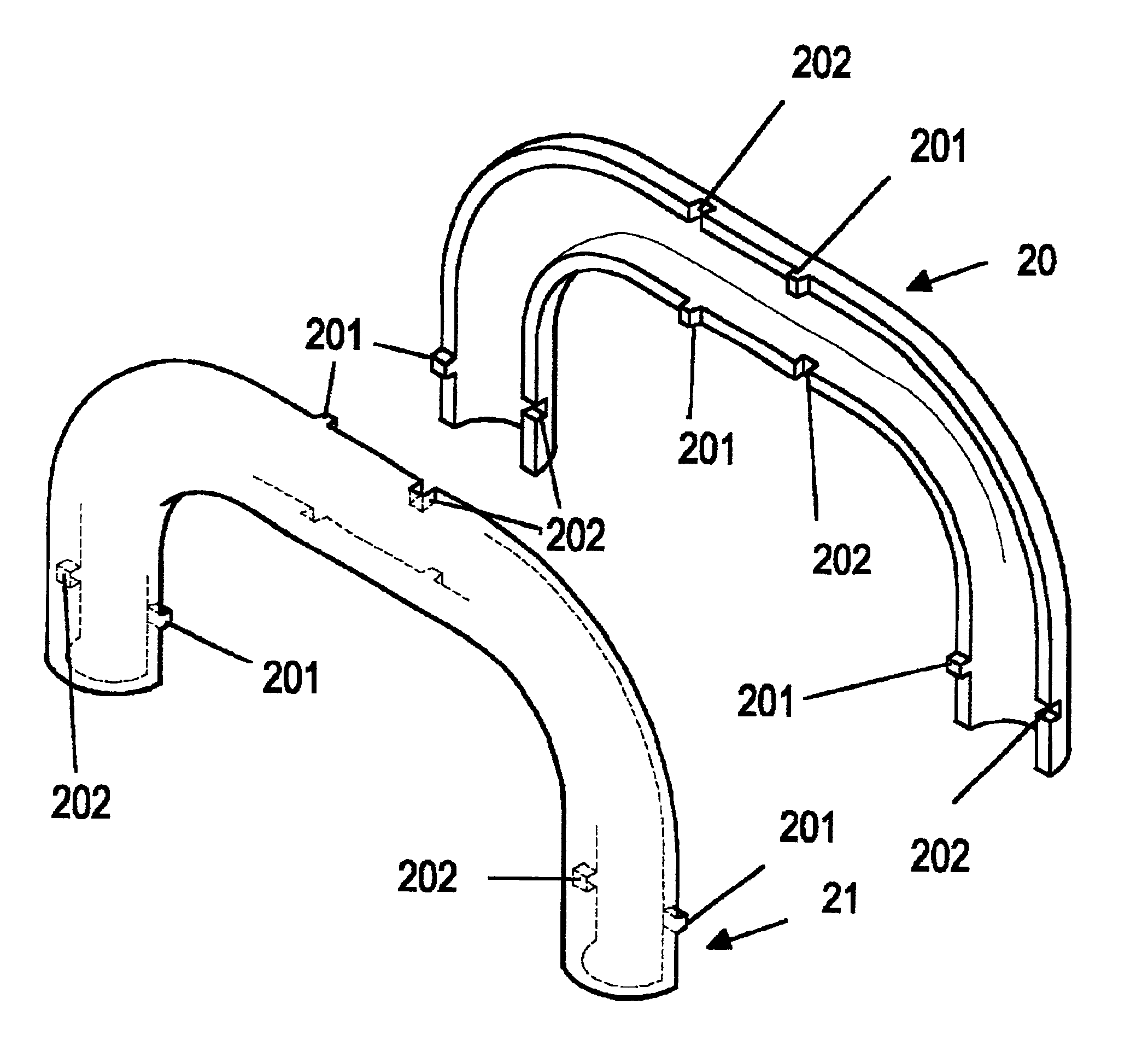 Coupled circulation tube for ball screw unit