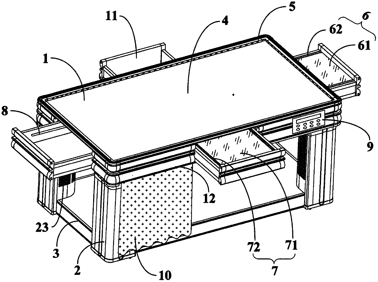 Novel multifunctional heating table with drawer