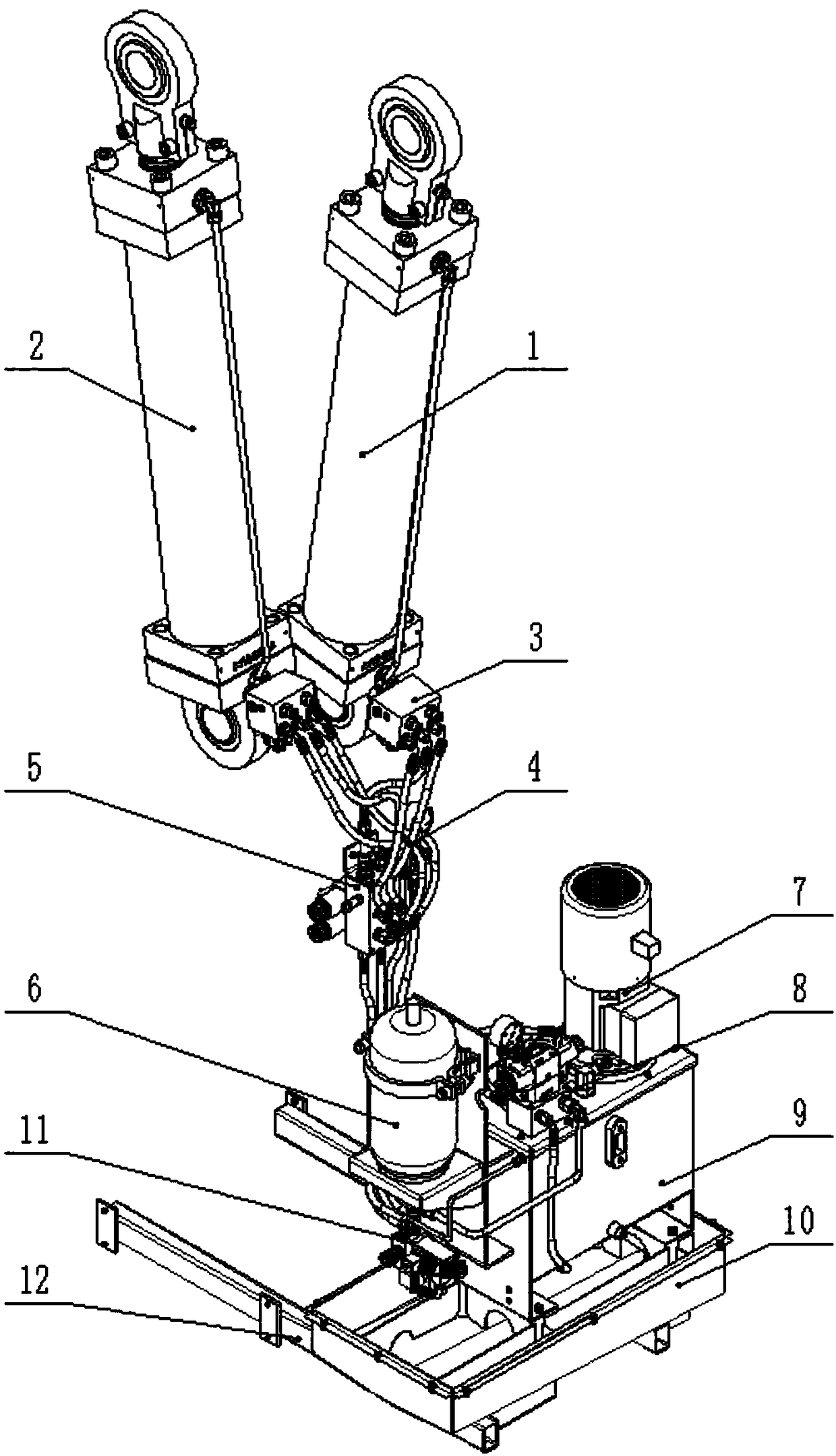 Anti-freezing hydraulic cylinder structure with ice scraping device