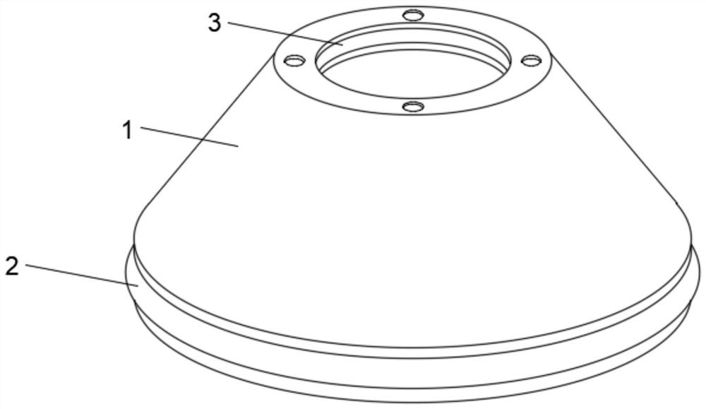 Dust suction hood for garden dust suction device