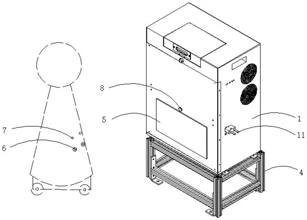 Charging pile and control system suitable for large-current quick charging of robot