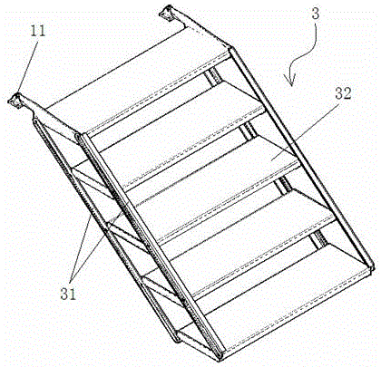 Balcony structure for recreational vehicle