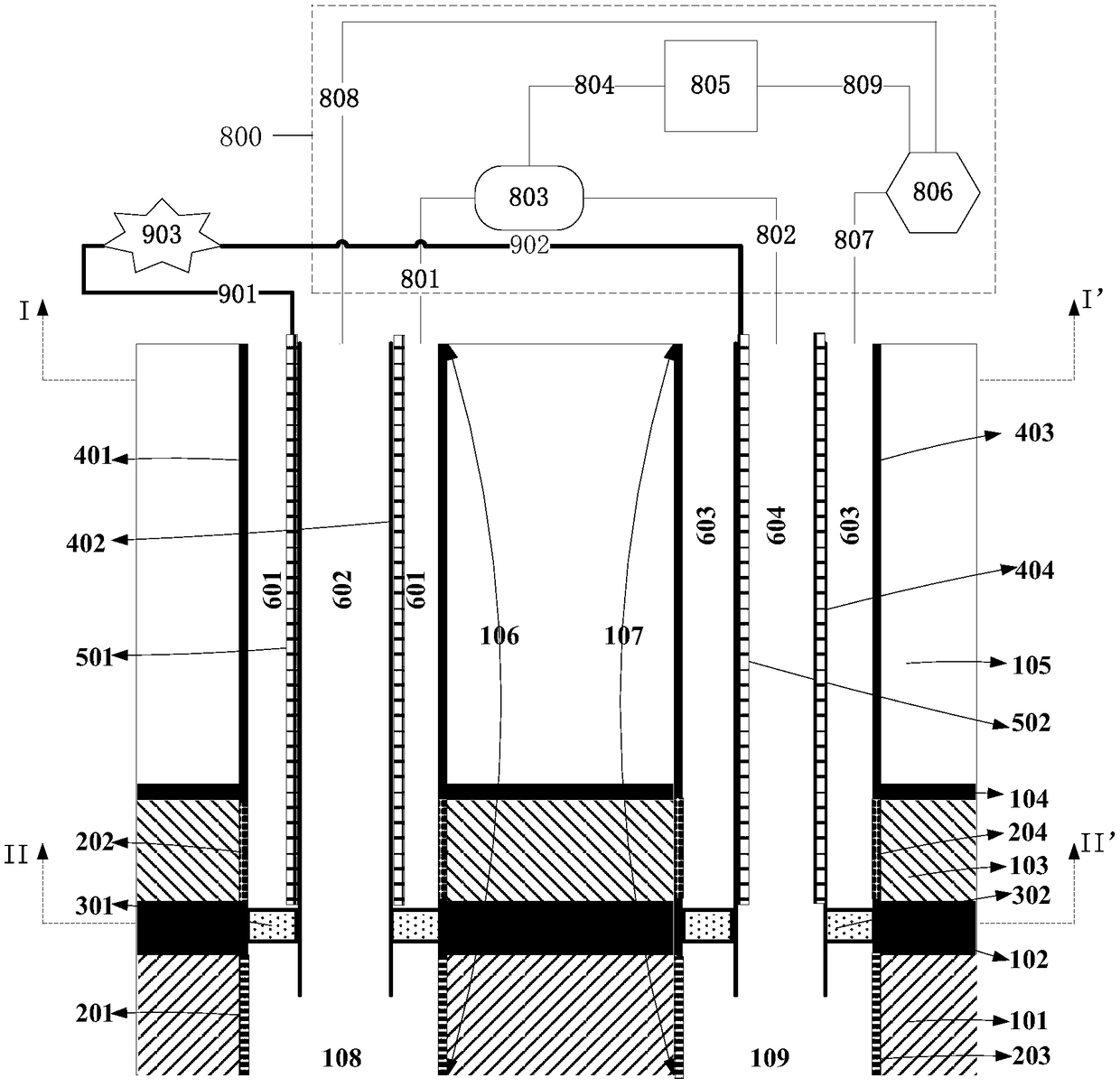 Double-well closed circular downhole thermoelectric power generation system and method