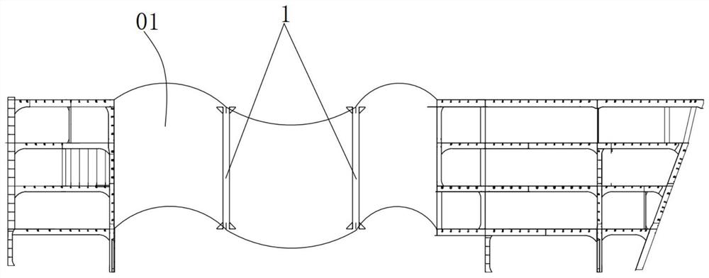 Hoisting deformation control method for large-opening straight cavity structure block