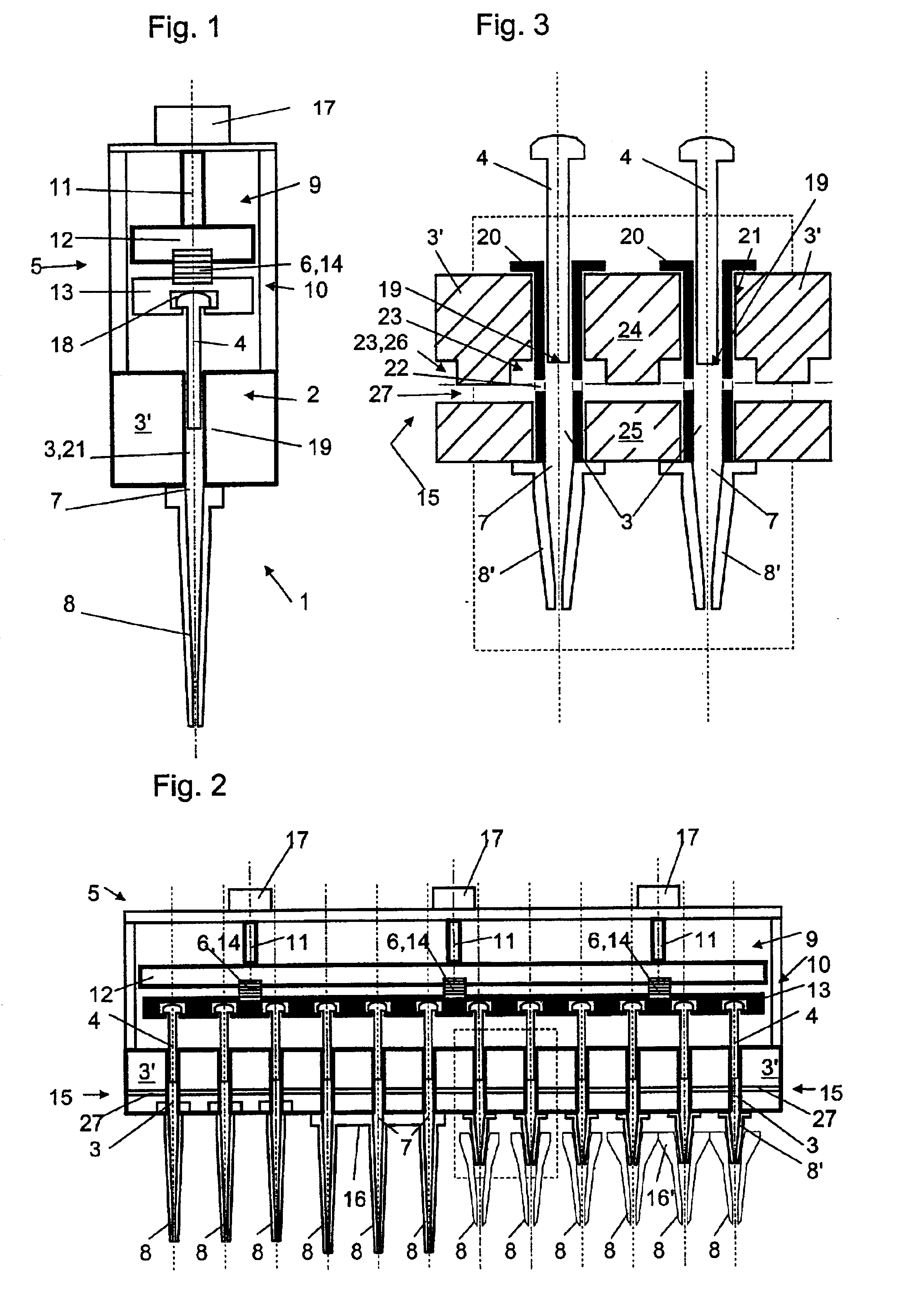 Device for aspirating and dispensing liquid samples