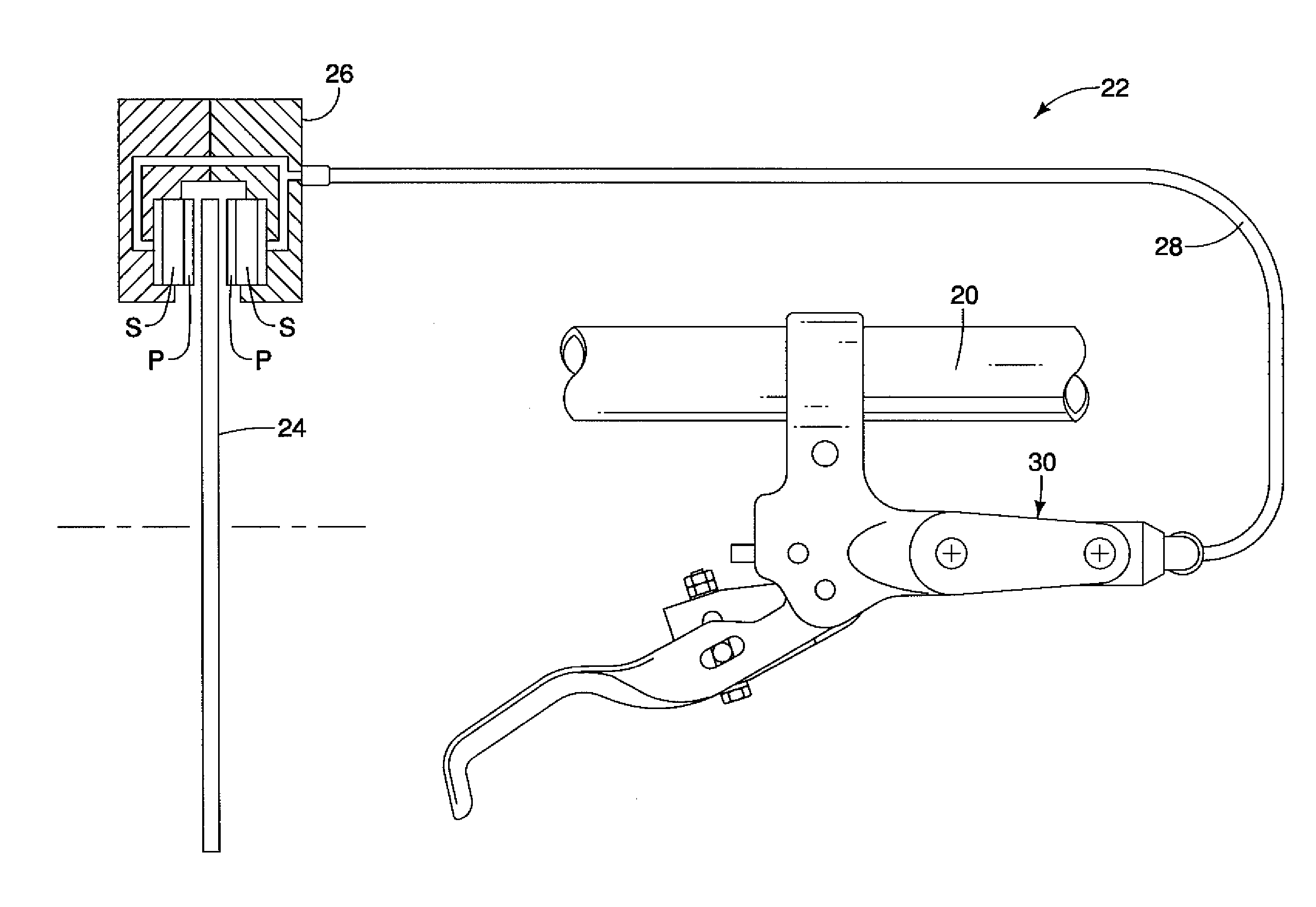 Bicycle hydraulic brake actuation device