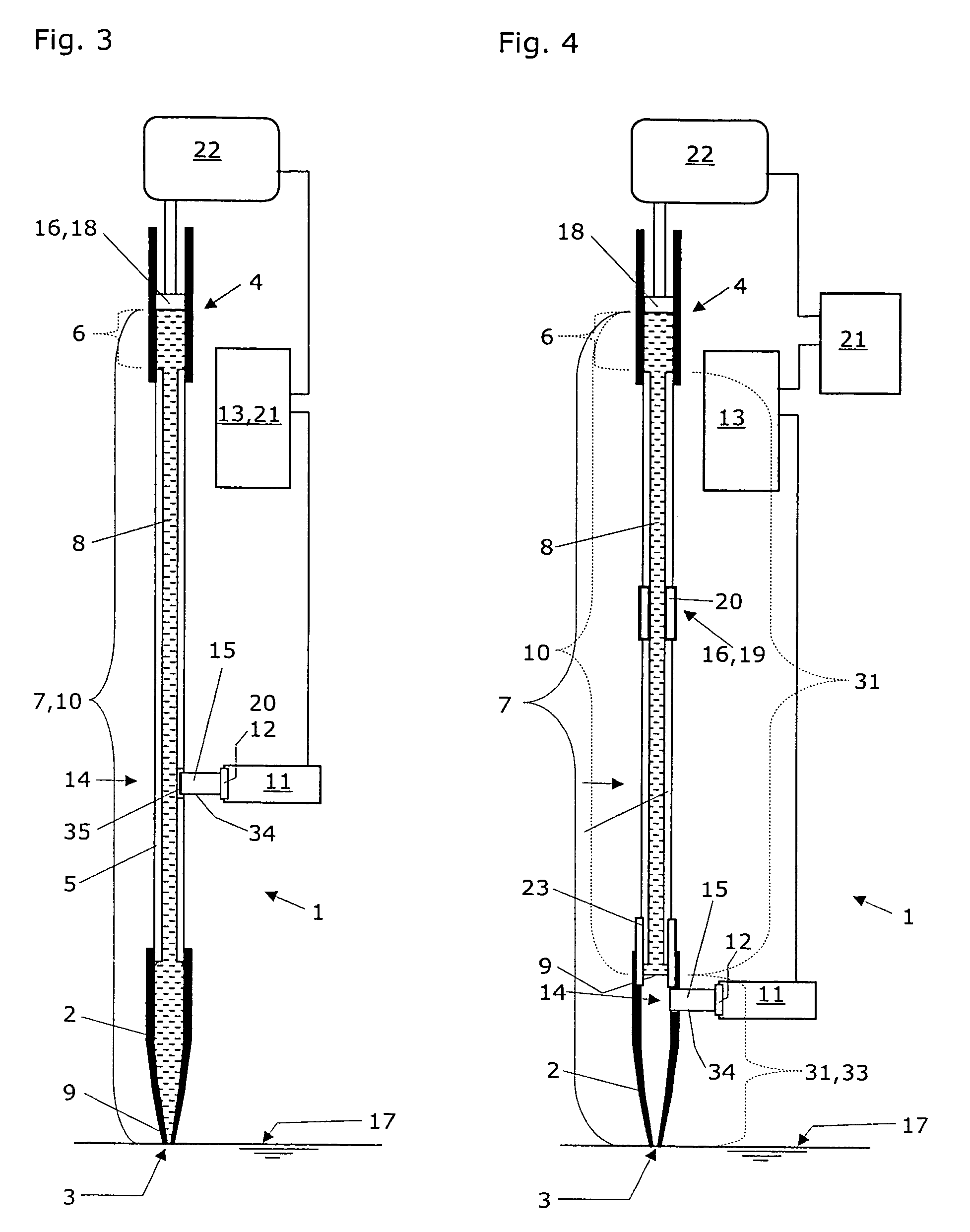 Pipetting apparatus with integrated liquid level and/or gas bubble detection