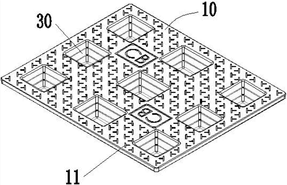 Clamping plate capable of being stacked and preparing method for shell layer of clamping plate