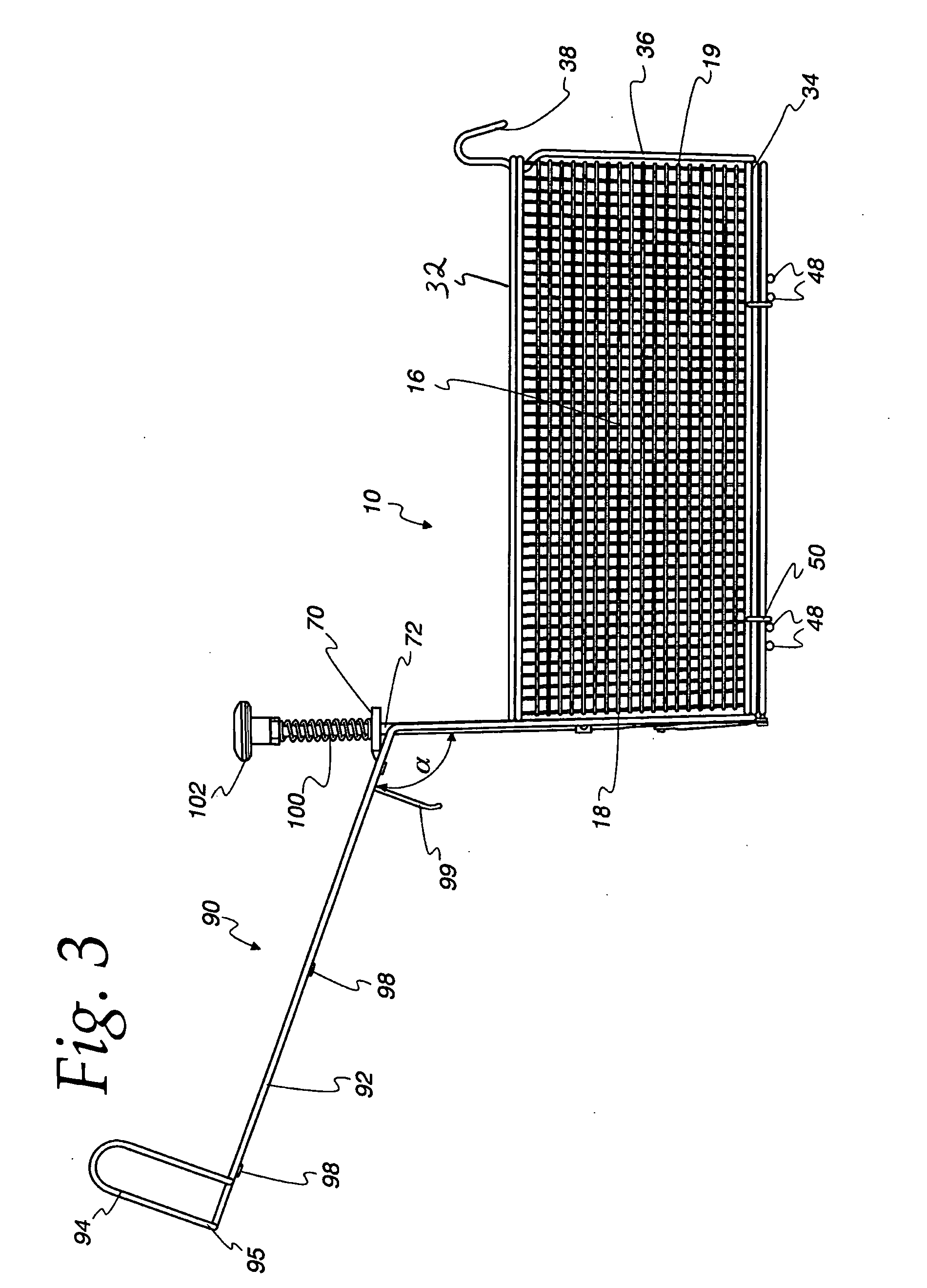 Fry basket for processing of bulk food items and method