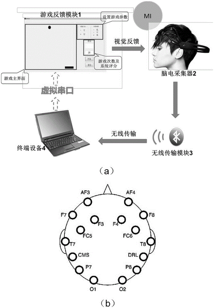 Feedback system based on motor imagery brain-computer interface