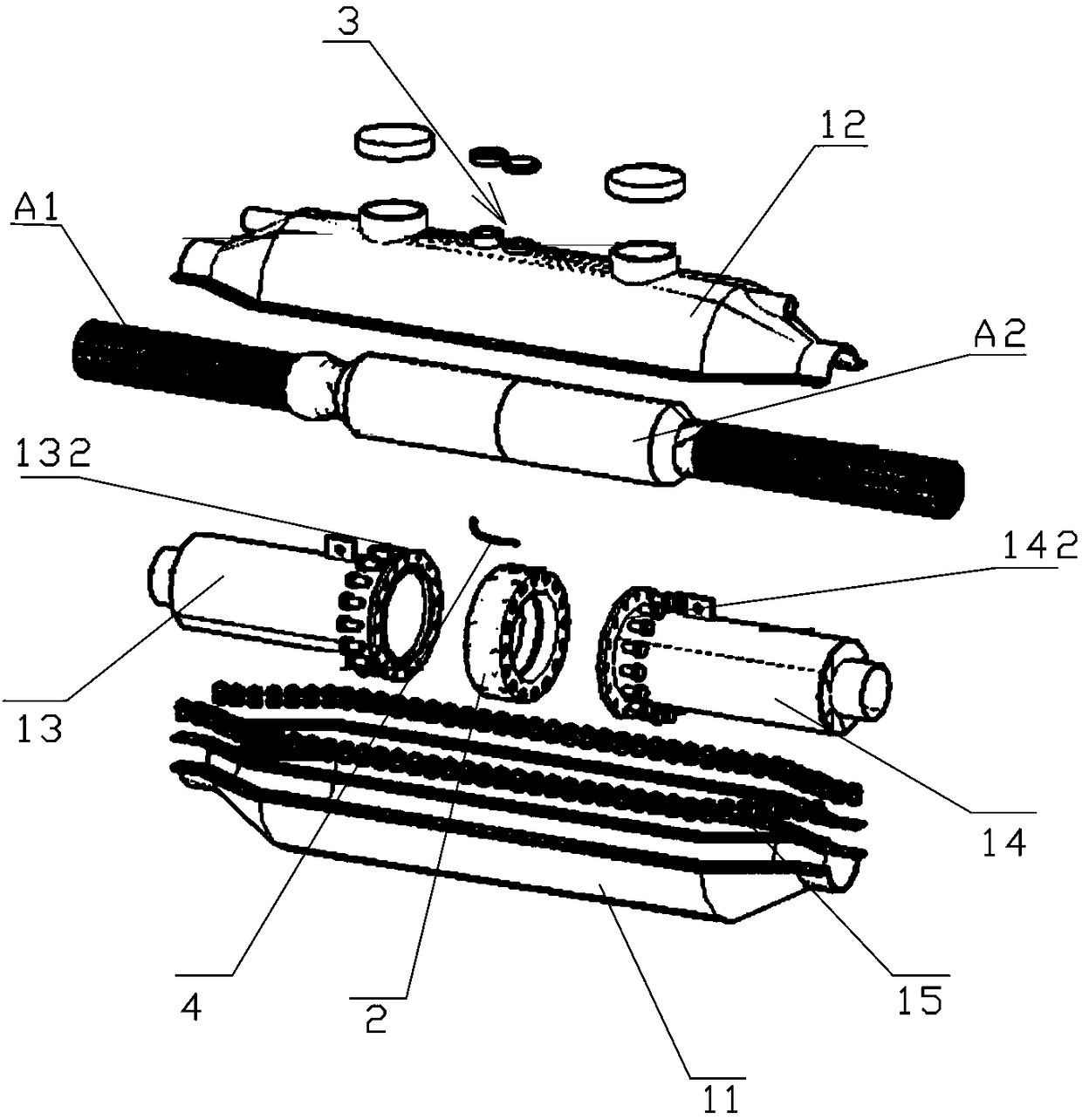 High-voltage cable insulating connector with built-in VHF (very high frequency) partial discharge sensing device