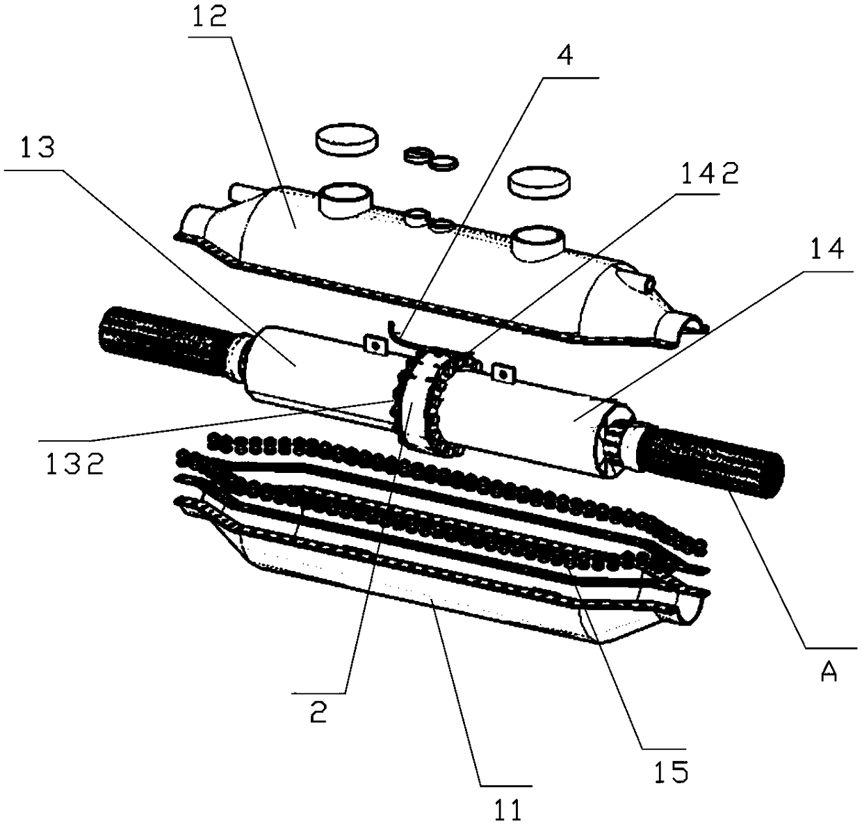 High-voltage cable insulating connector with built-in VHF (very high frequency) partial discharge sensing device