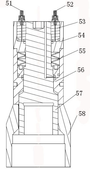 A large-scale shielded main pump main bolt tensioning device and tensioning method