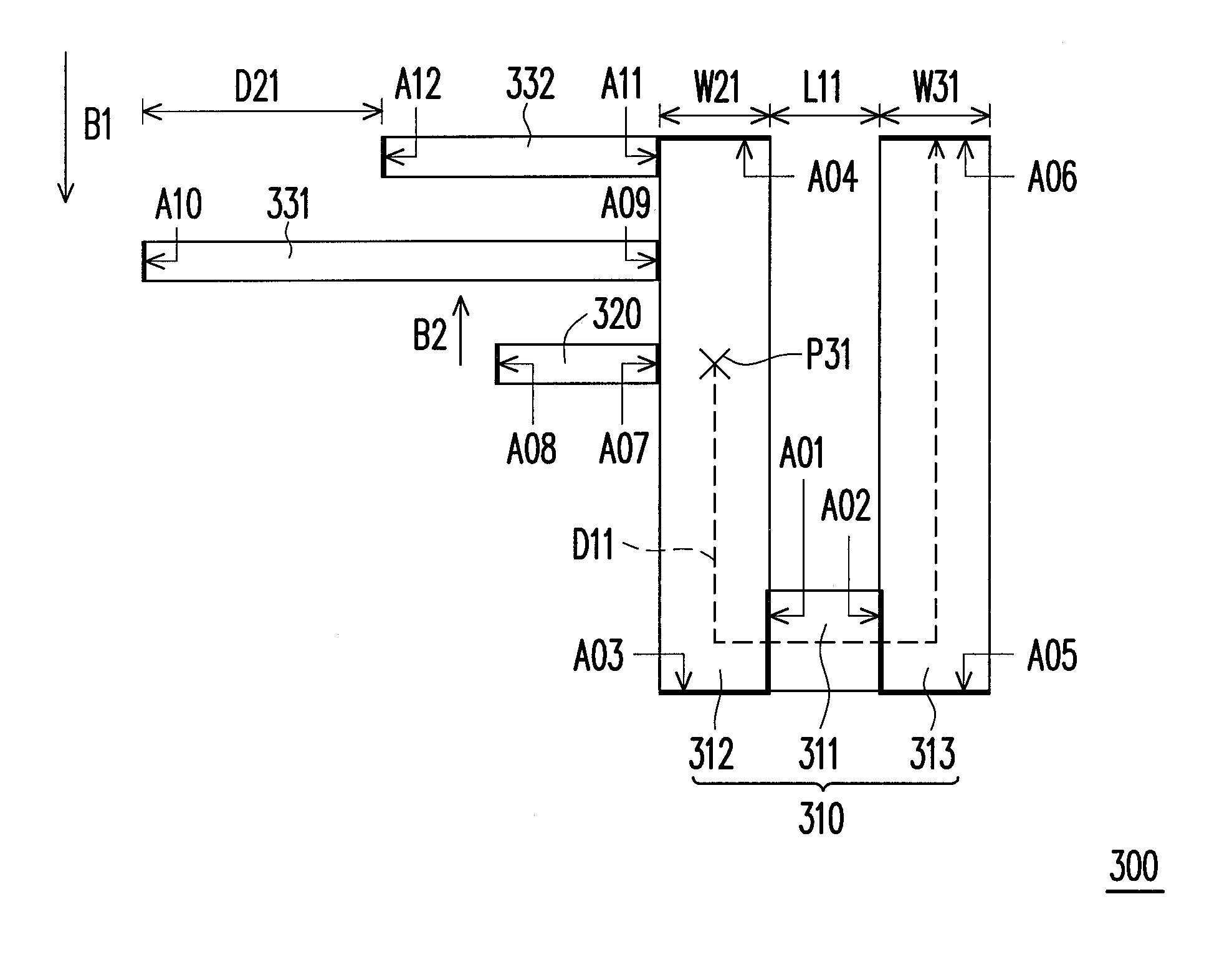 Antenna with double groundings