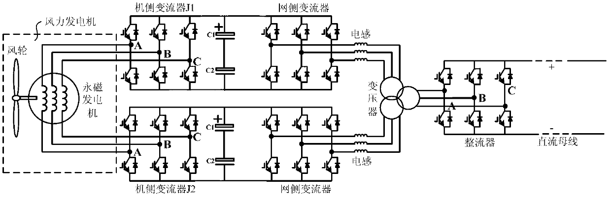 Wind power generation high-voltage direct current grid-connected system based on open coil structure and control method thereof