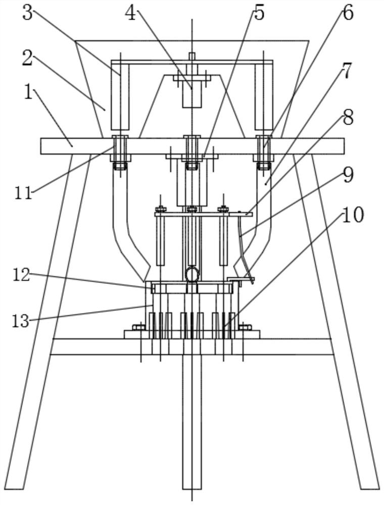 A dial-type Gorgon fruit extruding and breaking device