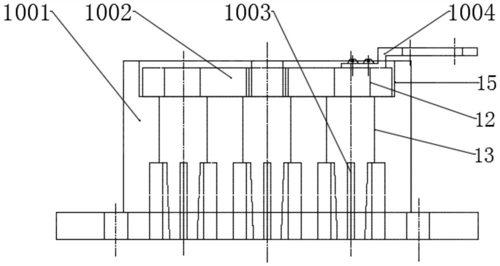 A dial-type Gorgon fruit extruding and breaking device