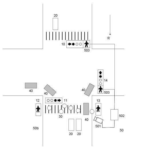 Signal lamp for prompting right-turn vehicle to avoid pedestrians at crossroad