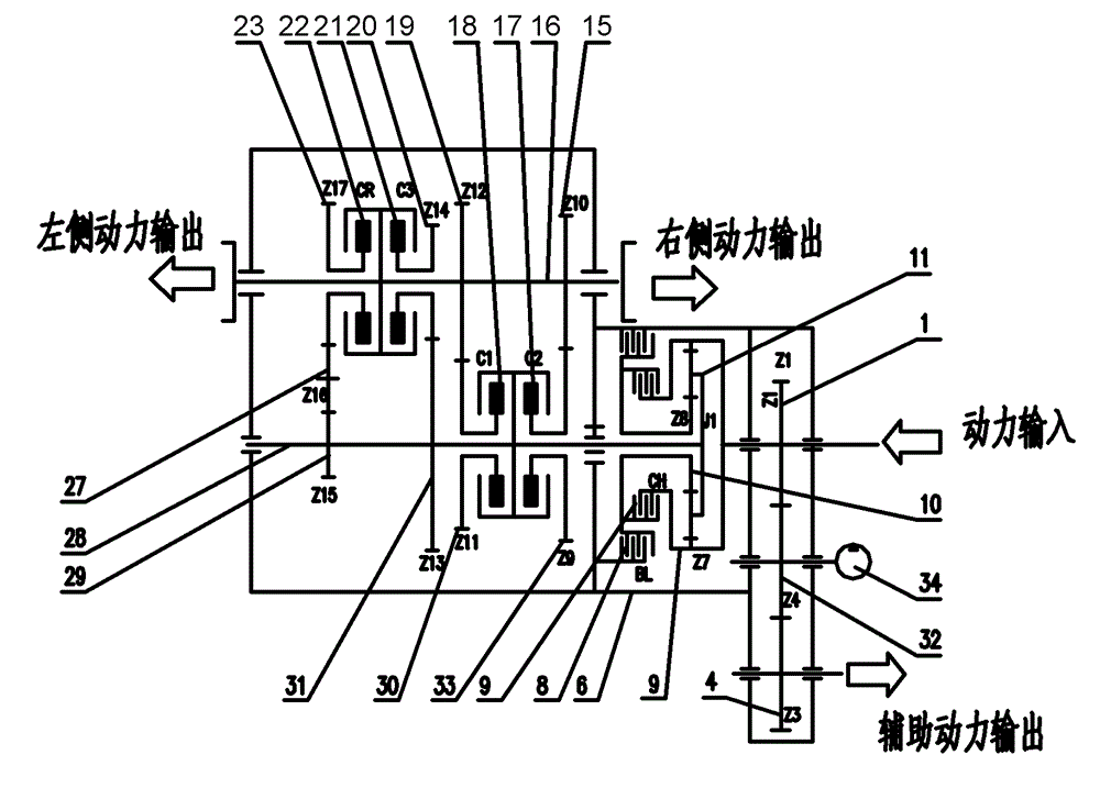 Double-wet type dead axle and planet compound type mechanical speed change mechanism used for high-speed vehicle