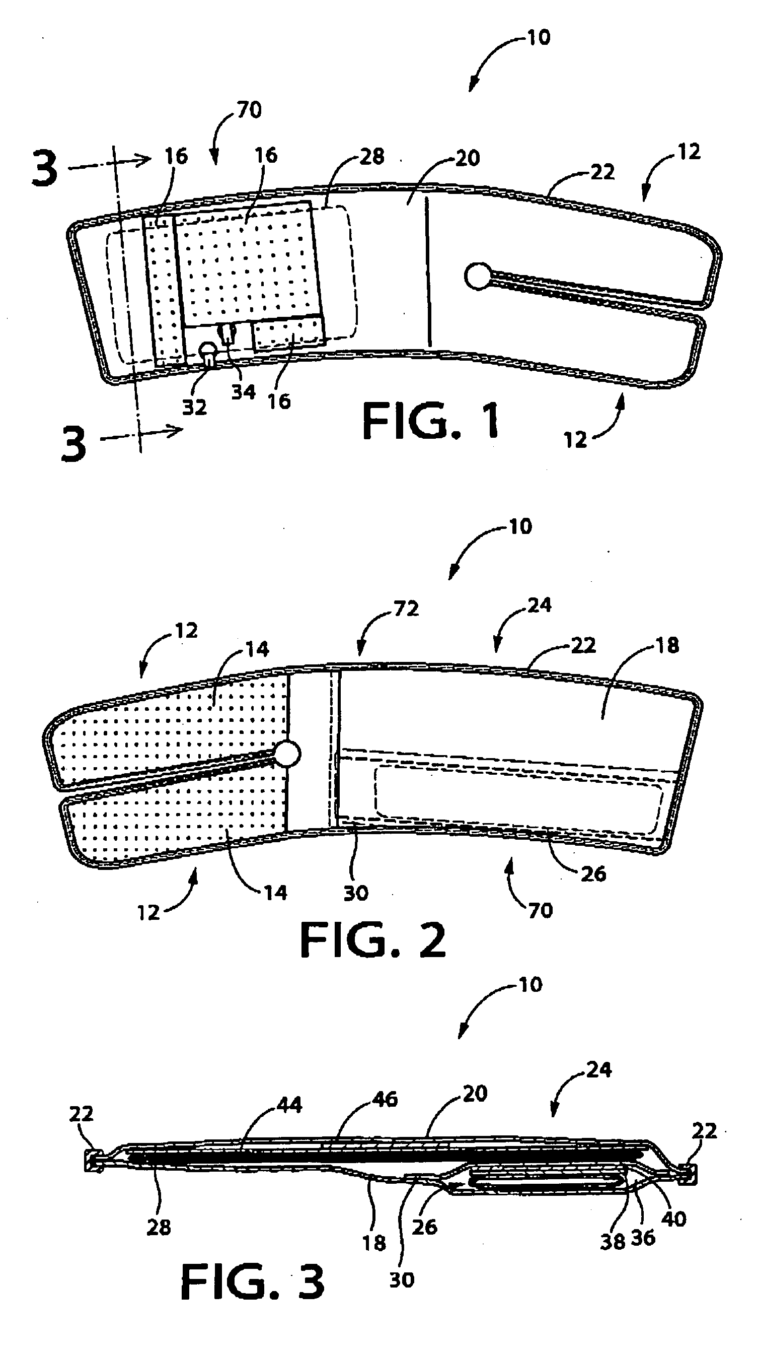 Inflatable cuff for blood pressure measurement