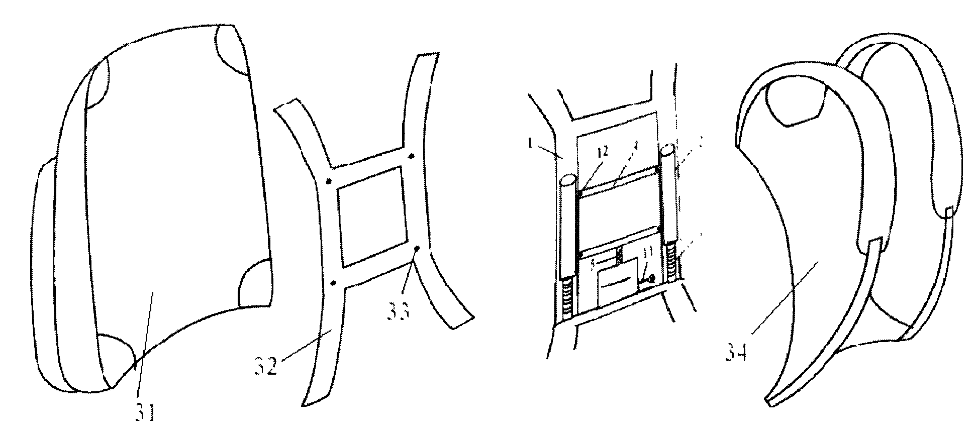 Hanging movement type power generation assembly and backpack comprising same