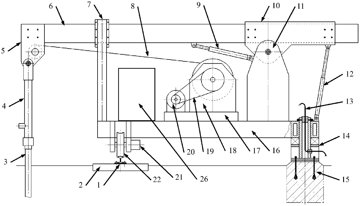 Crude oil bailing platform