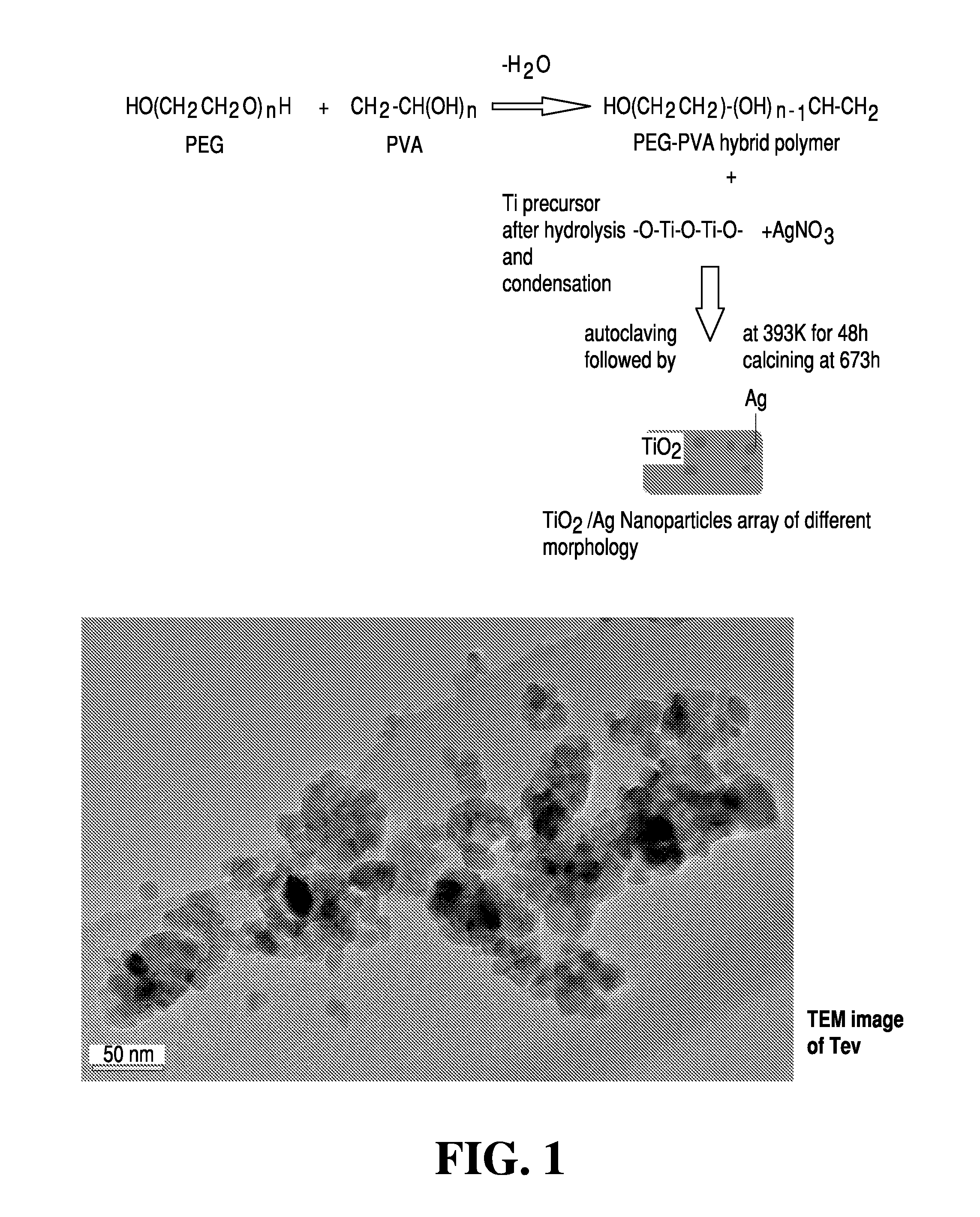 METHOD FOR SYNTHESIZING SILVER NANOPARTICLES ON TiO2 USING HYBRID POLYMERS