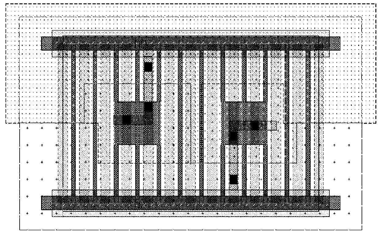 Standard unit substrate-coupling capacitor layout structure based on FinFET technology